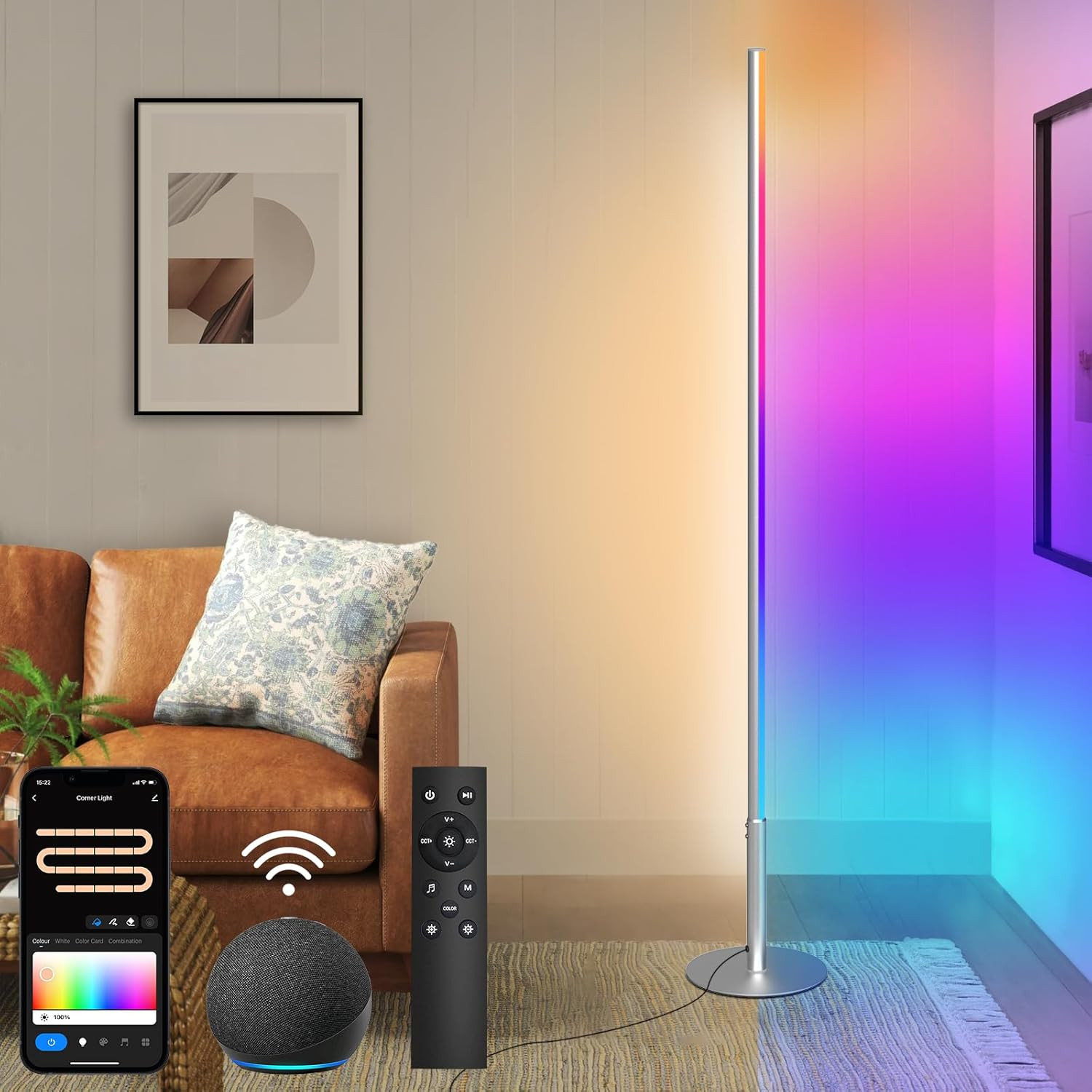 PIANTANA LAMPADA DA Pavimento Piantana Altezza Regolabile Ottone Mobile
