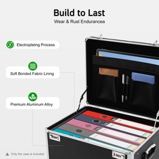 Locking File Chest File Rails Letter/Legal Files Storage Box with Wheels Handle