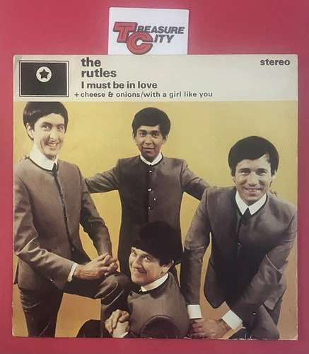 BEATLES SPOOF 45 EP VG+ The Rutles  I MUST BE IN LOVE b/w CHEESE & ONIONS & WITH