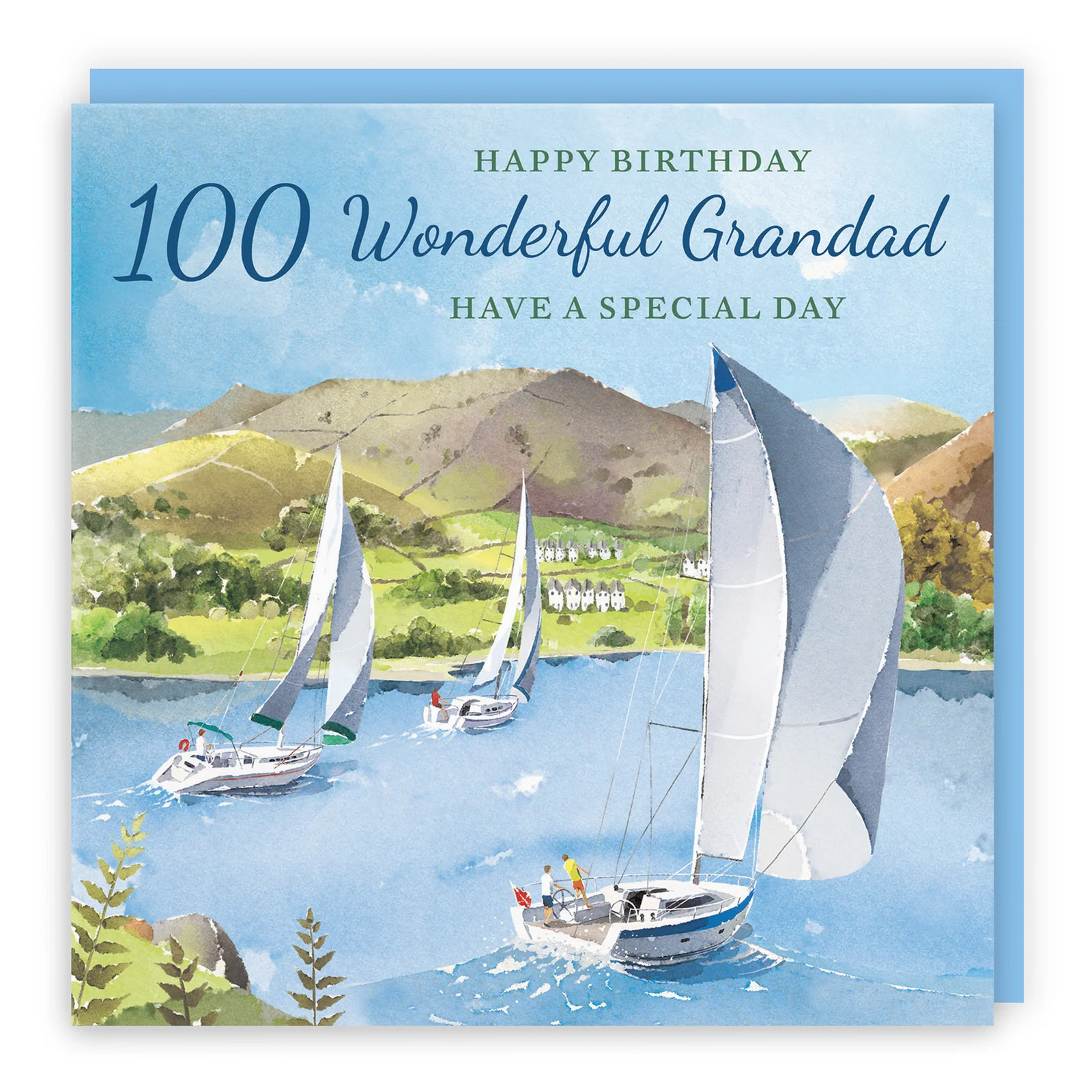 100th Grandad Birthday Card Sailing Boats Milo's Gallery
