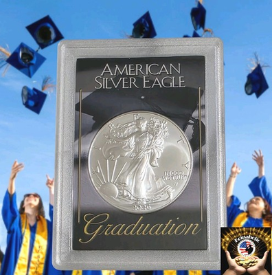 #ad #ad 2026 $1 American Silver Eagle 1 oz BU GRADUATION Snaplock Fast Daily Shipping $99.95