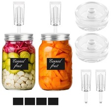 MEEZY 2 Set Fermentation Kit, Lids Glass Weights and Airlocks... 