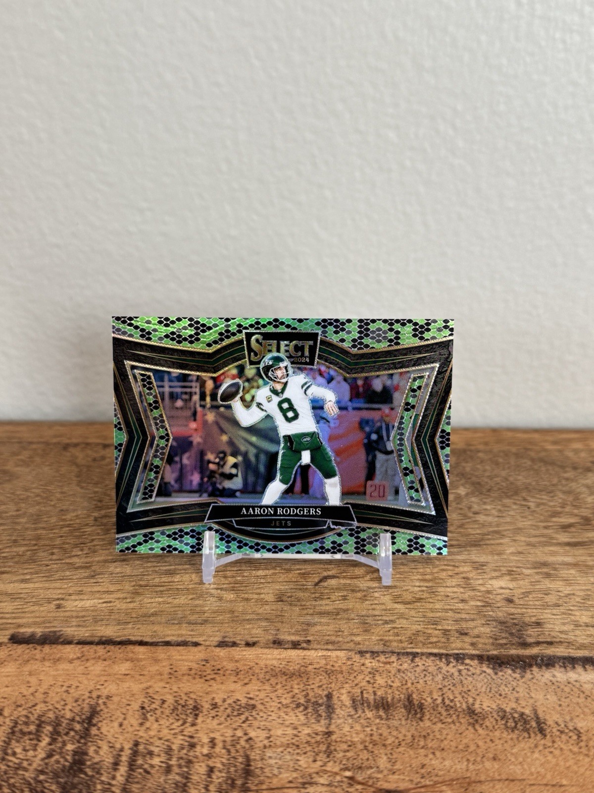 2024 Select Green & Black Snakeskin Prizm 2/2 Aaron Rodgers No. 462 Field Level