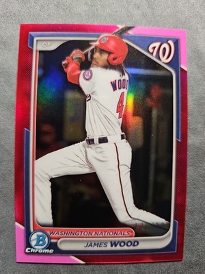 2024 Bowman - Chrome Prospects James Wood #BCP-91 Fuchsia Refractor 126/199 (RC)