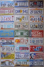 Targa Americana 25 targhe diverse USA degli anni 90 scegli la tua  - 31x16 cm -