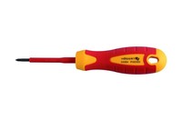 Kreuzschlitzschraubendreher PH2 100Mm 1000V HÖGert Technik S2-Stahl Rot/Gelb