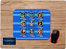 MEGA MAN 2 STAGE SELECT SCREEN REDESIGN DESK MAT MOUSE PAD HOME OFFICE GIFT