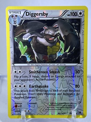 X1 Diggersby 119 Rare Reverse Foil Pokemon Xy Phantom Forces M Nm Ebay