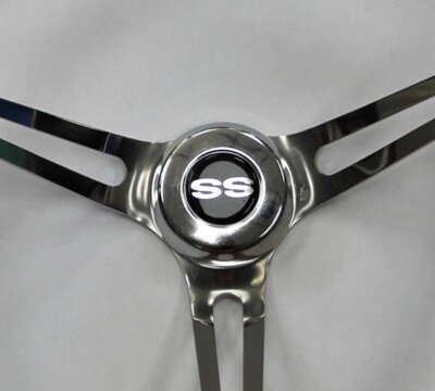 69-94 Chevelle Impala Nova Black Wood Steering Wheel High Gloss 15