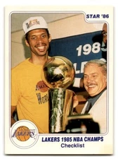 1985-86 Star Lakers Champions You Choose Complete Your Set #1-18 NM to NM/MT