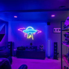 22-inch Ufo Neon Sign - Led Alien Light For Kids Room Game Room Party Decor 22-inch Ufo Neon Sign - Led Alien Light For Kids Room Game Room Party Decor