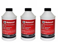 Motorcraft - High Performance DOT 3 Brake Fluid 12 oz (Pack of 3) fits Ford