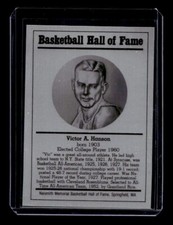 VICTOR HANSON 1986-99 BASKETBALL HALL OF FAME METALLIC HOF