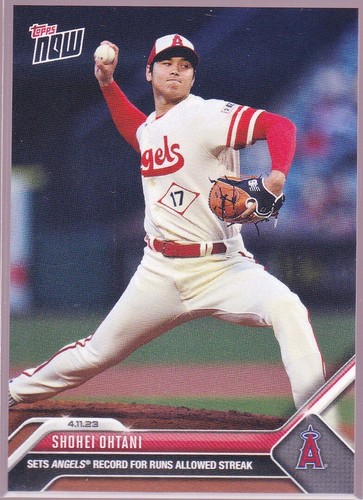 SHOHEI OHTANI Sets Angels Record Runs Allowed 2023 MLB Topps Now #106 SP Base