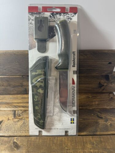 Mora Knives Forest Camo Bushcraft Knife 4.3" Stainless Steel “New Old Stock”