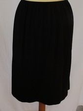 Black Half Slip Petticoat Underskirt Silky Stretchy 26" Seconds C7