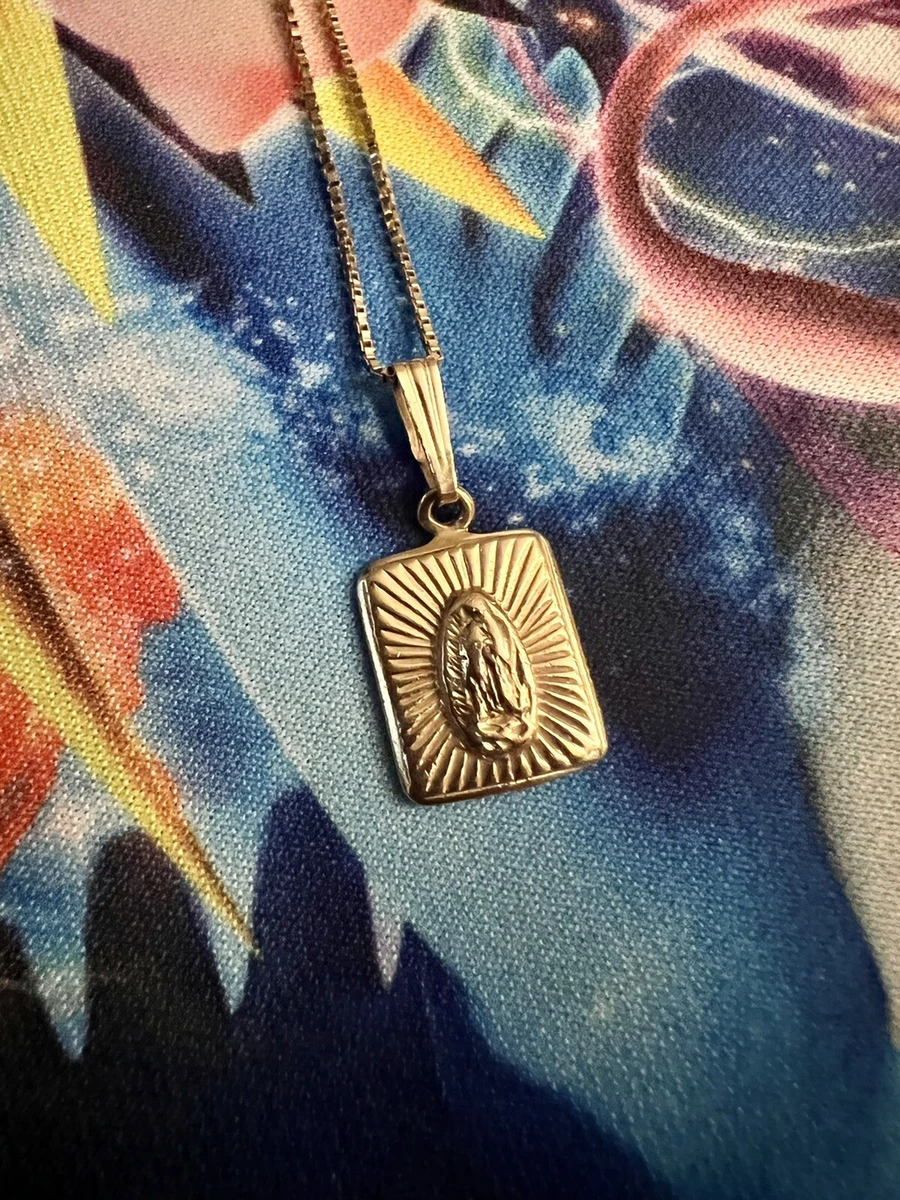 Supreme Virgin Of Guadalupe Pendant Chain 14k Gold