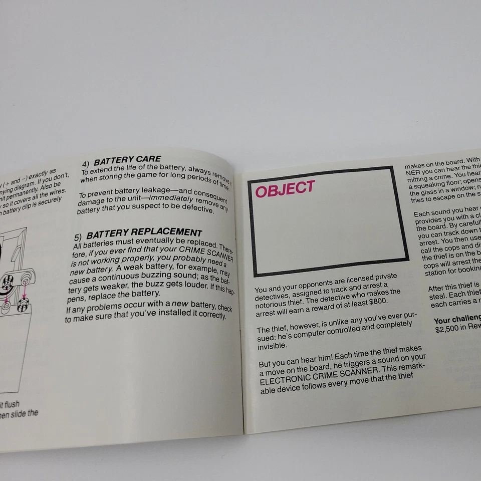 Parker Brothers Stop Thief Electronic Cops Robbers Board Game Instructions Book - Image 4 of 4