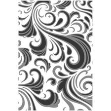Tim Holtz 3-D Texture Fades  SWIRLS  Sizzix Embossing Folder  665226