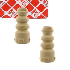2x febi Anschlagpuffer Gummianschlag für VW POLO 4 5 UP! AUDI A1 8X A2 8Z hinten