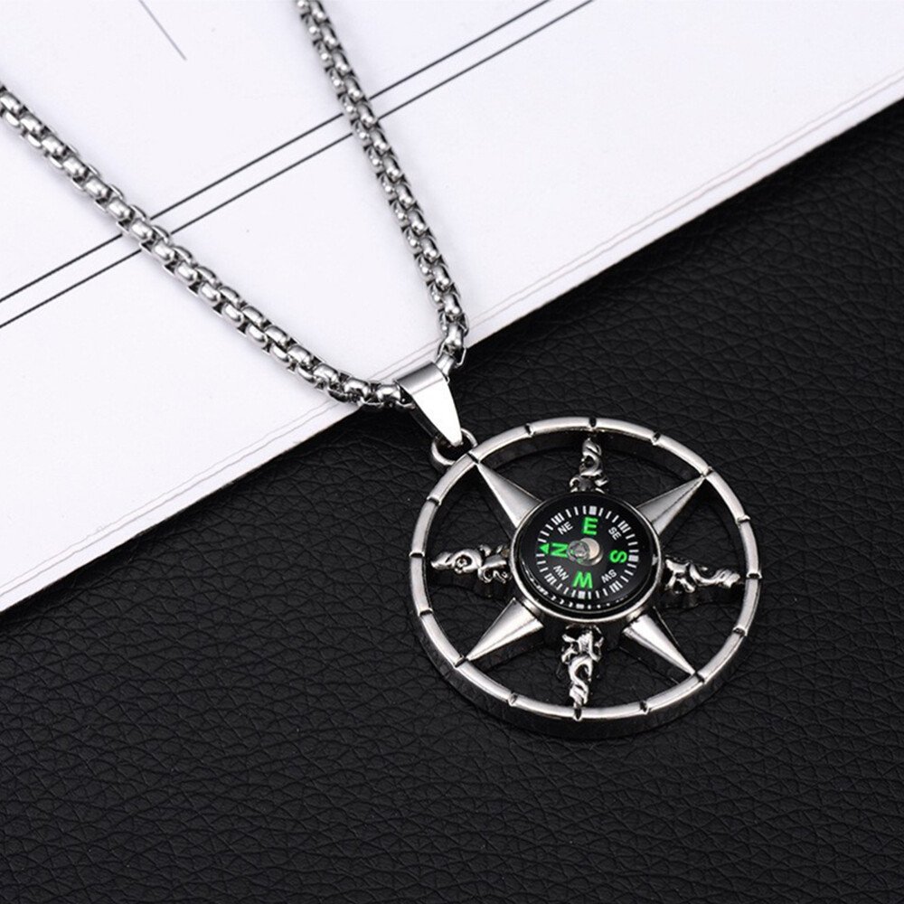 Working Compass Necklace for Women Functional North Direction