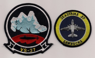 VS-37 SAWBUCKS & S-3 VIKING CARRIER BASED ASW SQUADRON patch set