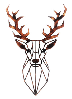 XXL Hirschgeweih Hirschkopf Wanddeko Wall art Wandtattoo Holz Deko Deerhead