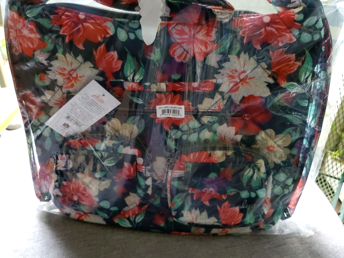 Lug Zipliner 2 Hobo Convertible Backpack Bag purse Tote Bloom