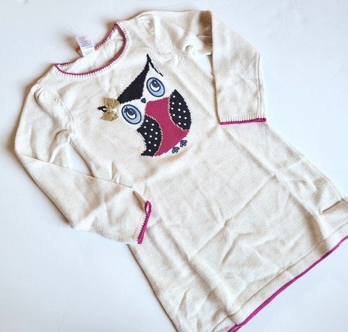 NWT Gymboree Girls 6 Charm Class Bow Dot Owl Sweater Dress - Picture 3 of 3