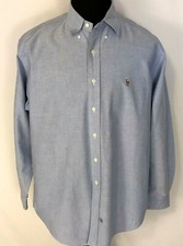 RALPH LAUREN MEN'S Sz 16 1/2 L QUALITY MED THICK FABRIC COMFORT DRESS SHIRT