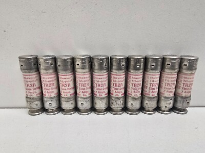 LOT OF (10) NEW OLD STOCK! FERRAZ SHAWMUT 2A TRI-ONIC FUSES TR2R