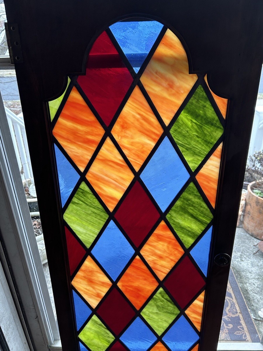 ステンドグラスのパネルno.4 Stained Glass Window Panels - 4 In Set | eBay