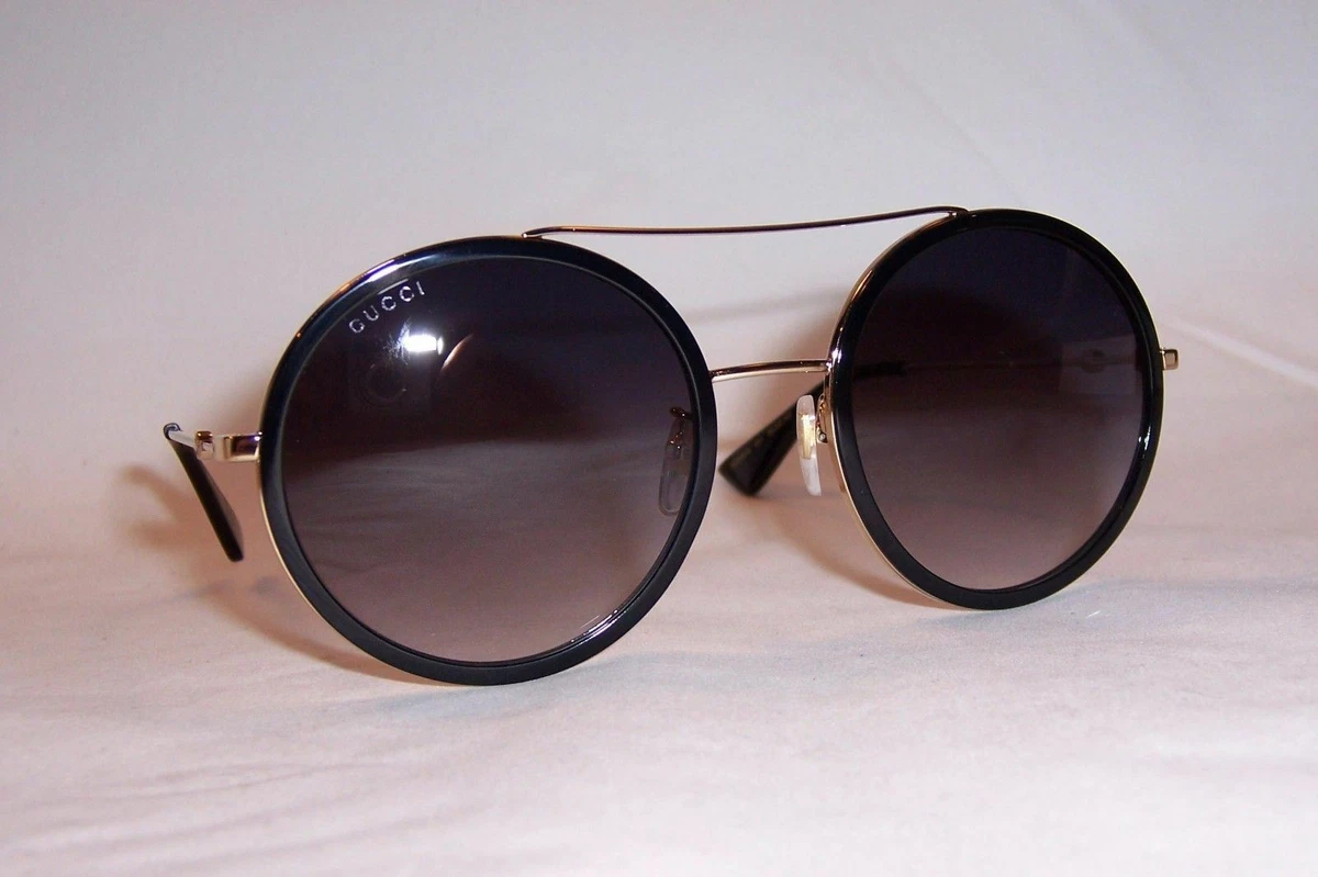 NEW GUCCI SUNGLASSES GG 0061S 001 BLACK GOLD GRAY AUTHENTIC 0061 eBay