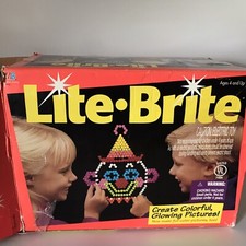 Vintage 1994 LITE BRITE Hasbro Toy Light Bright In Original Box WORKS -No Pegs