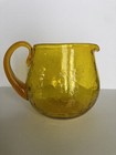 Blenko 3750 Vintage Mid Century Gold Crackle Glass Pitcher 6.5” Tall — photo 2