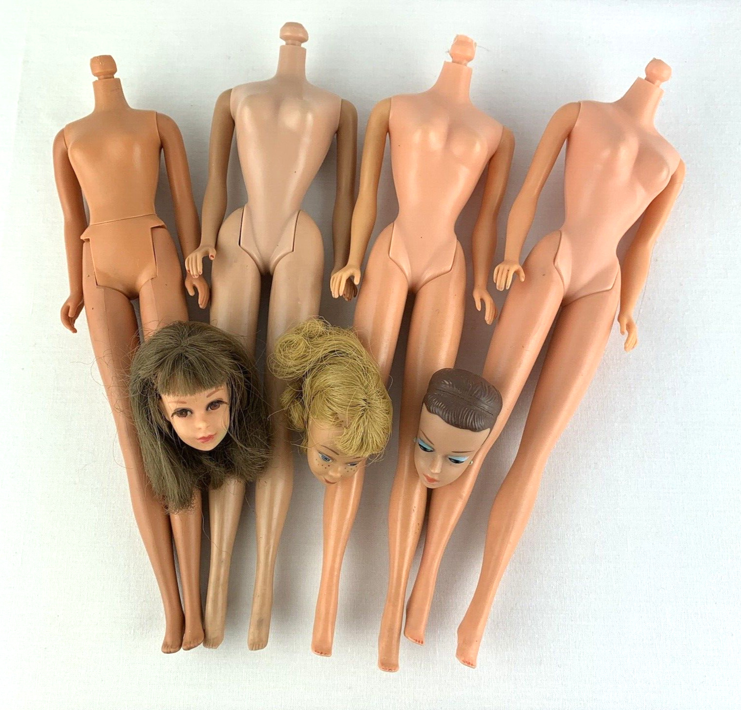 Vintage Lot Of Mattel Barbie Midge Francie Bodies And Heads TLC