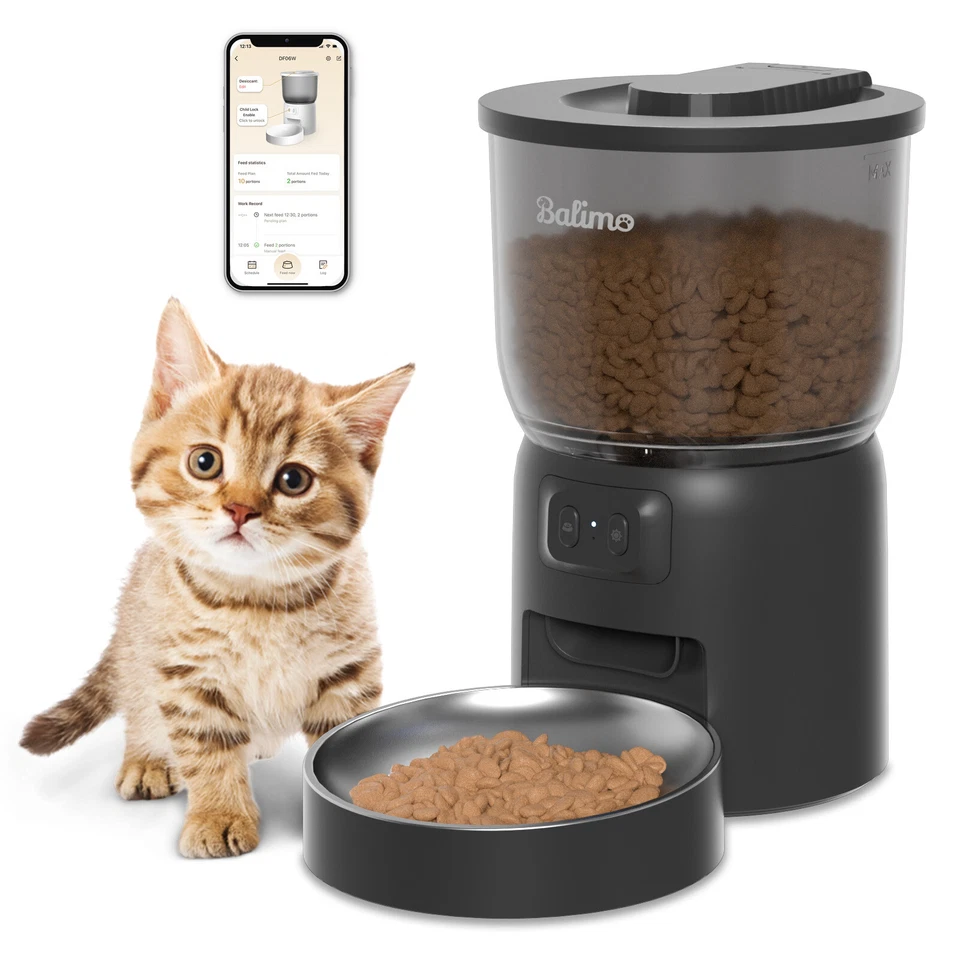 3L Katze Hunde Futterautomat Automatischer Futterspender mit Timer WLAN APP - Bild 2 von 4