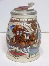 Budweiser Clydesdales Bauernhof  6.5" Anheuser-Busch 1995 Member Stein 051925WT