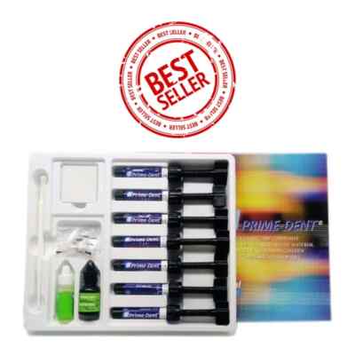 PRIMEDENT Visible Light Cure Resin Based Hybrid 7 Composite , Bonding & Etch Kit