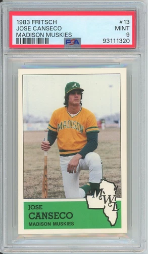 1983 Fritsch Madison Muskies #13 Jose Canseco PSA 9