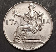1 LIRA ITALIA SEDUTA 1922 1923 1924 1928 BB SPL FDC REGNO SCEGLI ANNO LIRE