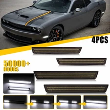4Pcs/Set Dynamic Front Rear LED Side Marker Light For 2015-2022 Dodge Challenger
