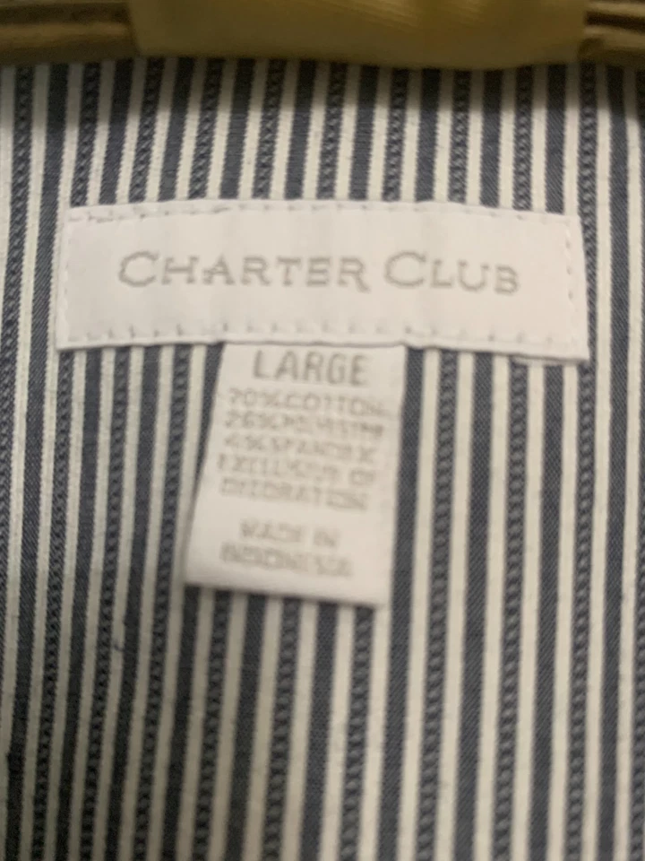 Charter Club Lightweight Cotton Blend Jacket Women's Roll Tab Sleeve Large - Image 3 of 4
