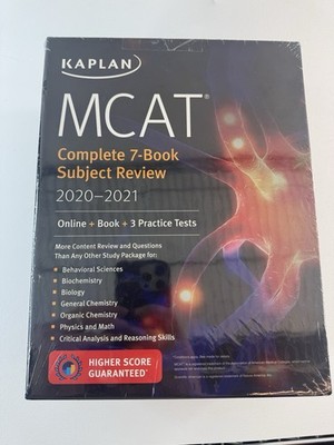 MCAT Kaplan Complete 7-Book Subject Review 2020-2021   NEW 