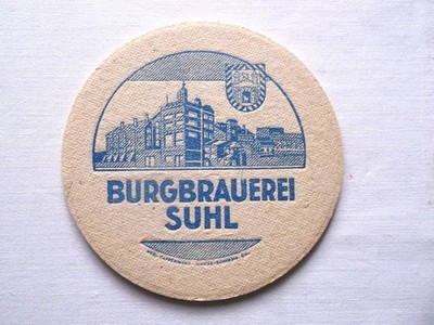 Bierdeckel, Bierfilz, DDR, Burgbrauerei Suhl #2