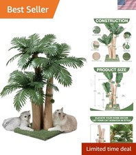 Tropical 40'' Palm Tree Cat Scratching Post with 8 Balls - Stylish Indoor Fun