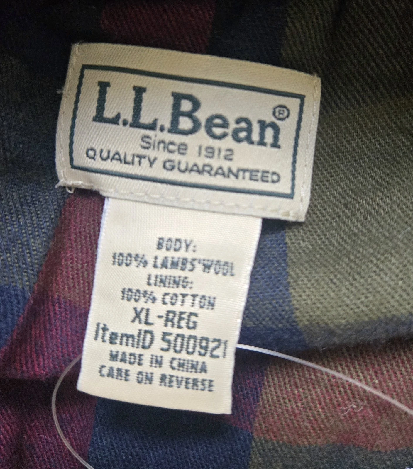 L.L. Bean Classic Lambswool Sweater Full-Zip Flannel-Lined Men's XL Carbon Navy image 5
