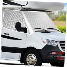 RV Windshield Cover for Class Silver Black-Fit Dodge Mercedes Benz Sprinter