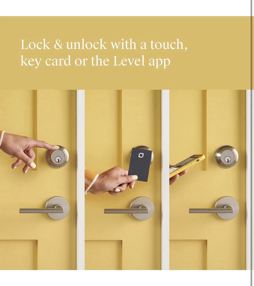 Level Lock Touch Edition (Satin Chrome) The Invisible Smart Lock Works W/ Apple - Image 4 of 4