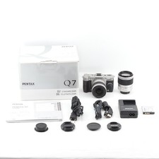 1430shot  NEARMINT w/Box  PENTAX Q7 Digital Camera Silver Double kit 02 06 From JP